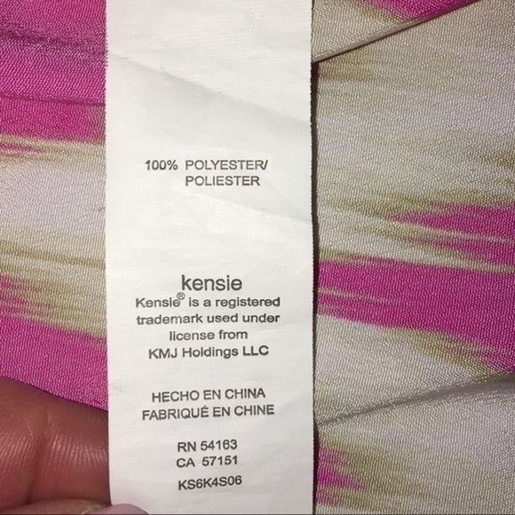 Kenzie pink Ikat Print sleeveless Top - Picture 4 of 5